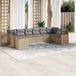 Maison Exclusive - Ensemble de jardin, composé de 10 pièces avec coussins, couleur : beige, matériau : polyrotin