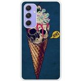 Ice cream skull blue bedrukt siliconen hoesje compatibel met Galaxy A54 5G
