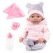 Reborn BAYER DESIGN Reborn Baby pop 38 cm (Lichtroze/grijs)