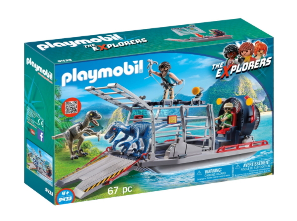 playmobil Dinos Enemy Airboat with Raptors