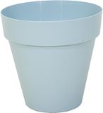 Mega Collections Plantenpot / bloempot - kunststof - lichtblauw - binnen/buiten - D34 x H33 cm