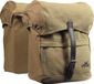 Greenlands dubbele fietstas - canvas - 40 liter - camel - inclusief regenhoes