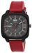 QBOS Montre pour homme en cuir synthétique noir, 24 cm
