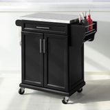 Inox keukenkast met handdoekenrek, 83x90x46 cm