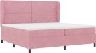 vidaXL Boxspringbed met hoofdeinde Roze 200 x 200 cm Fluweel