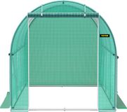 VEVOR Overspannen Dakkas, 3 x 2,1 x 2,1 m Foliekas, Gegalvaniseerd Stalen Frame en PE Dekzeil Kastunnel, Waterdicht UV-bestendig Tomatenkas, Inlooptunnelkas voor het Kweken van Groentenbloemen, Groen