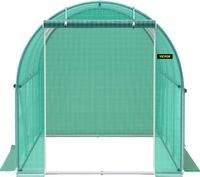 VEVOR Overspannen Dakkas, 3 x 2,1 x 2,1 m Foliekas, Gegalvaniseerd Stalen Frame en PE Dekzeil Kastunnel, Waterdicht UV-bestendig Tomatenkas, Inlooptunnelkas voor het Kweken van Groentenbloemen, Groen