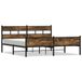 VidaXL Lit en métal Chêne fumé 187 x 219 cm