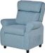 Homcom Fauteuil enfant banquette enfant convertible avec repose-pieds bleu
