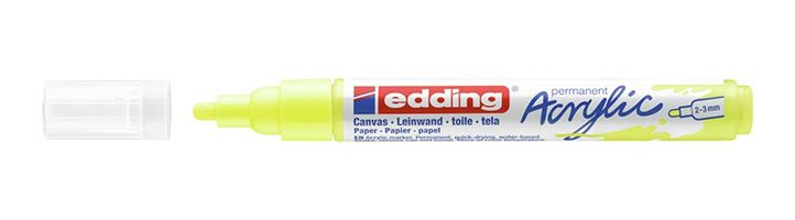 Edding 5300 Acrylic Marker Fine - Geel - 1 stuk
