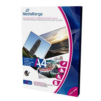 MediaRange DIN A4 Photo Paper for inkjet printers dual-side matte-coated 250g 50 sheets