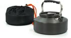 Intirilife Camping Kettle Outdoor waterkoker van aluminium in Zwart met een inhoud van 1.1 L