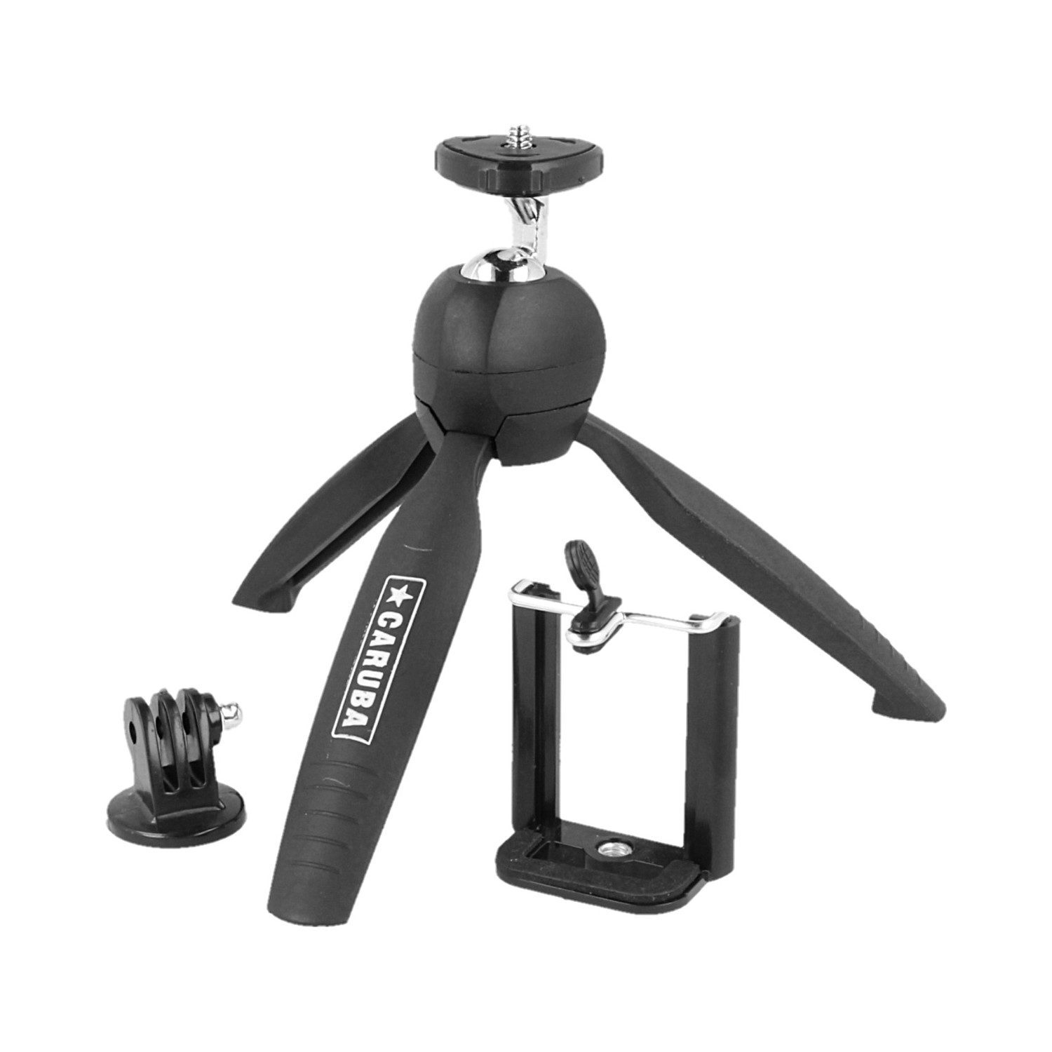 Caruba Orbit15 Ministatief incl. Phoneholder & GoPro holder