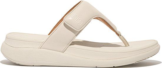 FitFlop F-Mode Go Adjustable Flatform Toe-Post Sandals - Paris Beige - Women's - Size 41 - 2025