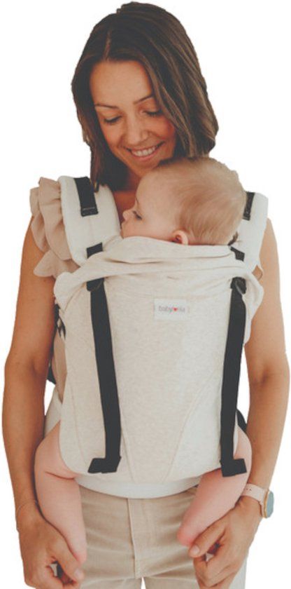 Babylonia Tricot-click Draagdoek - Almond Melange - Buikdrager - 0-22 kg