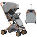 Poussette Buggy 0-36 mois Voiture de sport avec position allongée Gris