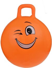 Skippybal Smile / Emoticon voor kinderen oranje 55 cm - Zomer buiten speelgoed