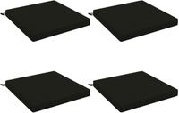 vidaXL - 4-Piece - Zitkussens - SOEST - 4 - st - 100% - Polyester - Zwart