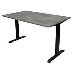 Euroseats Bureau Betonlook met Zwart frame 620-840 x 1400 x 800 mm