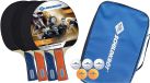 Schildkröt Tafeltennisset hobby, voor 4 spelers (4 batjes, 5 ballen, in draagtas, goede vrijetijdskwaliteit), 788603, wit
