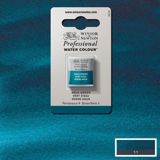 Winsor & Newton Professionele Aquarelverf Halve Nap Aqua Green