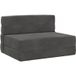 Vidaxl Canapé-lit Pliable Gris Foncé 70 x 80 x 60 cm Tissu