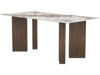 Elma Table repas céramique - 180 cm - 8 places - Marron