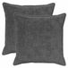 vidaXL - Kussensloop - 2 stuks - Donkergrijs - 55 x 55 cm