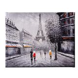 Homemania Eiffeltoren en landschappen voor woonkamer, slaapkamer, meerkleurig, 45 x 3 x 70 cm, HM20KNV45 x 70 – 82, polyester, hout