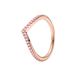 Pandora Timeless Wish Sparkling pink 14-karaats rosévergulde ring met sprookjesachtig roze zirkoniasteentjes, 48