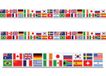 Ruban de marquage drapeaux de pays du monde sans marque - international - 6 mètres - plastique - décoration