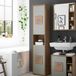 Merkloos Hoge badkamerkast Basalt Wotan eikenlook 40x190x30 cm