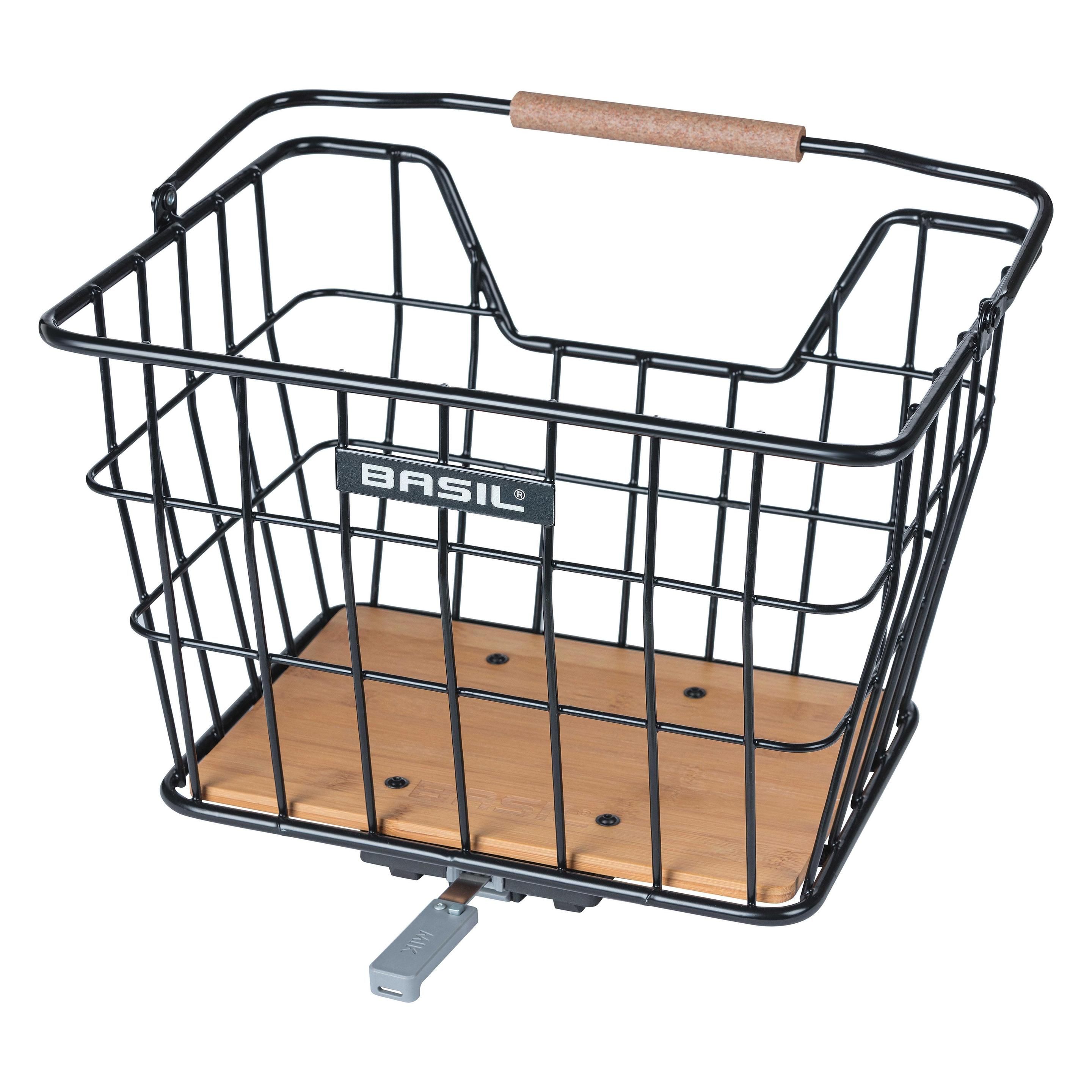 Basil Nordland Fietsmand - Zwart/Bruin - 23 Liter - Voor en Achter - MIK-Systeem