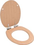 vidaXL Toiletbril met soft-close deksel, bamboe, MDF, bruin