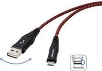 TOOLCRAFT TO-6872829 USB-kabel USB 2.0 USB-A stekker, USB-C stekker 2.00 m Zwart/rood
