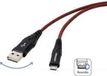 TOOLCRAFT TO-6872829 USB-kabel USB 2.0 USB-A stekker, USB-C stekker 2.00 m Zwart/rood