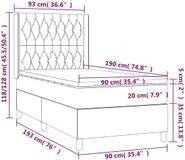 vidaXL Boxspringbed met matras, stof, zwart, 90x190 cm