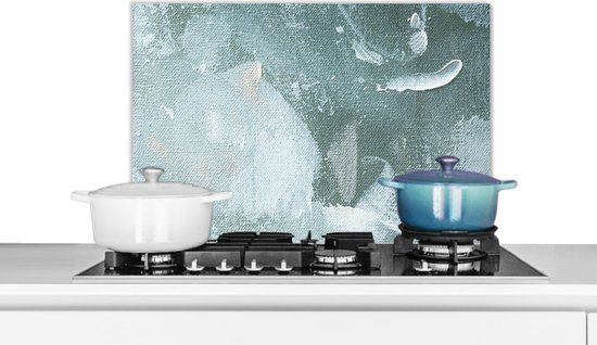 KitchenYeah Spatscherm keuken 60x40 cm - Abstract - Aluminium