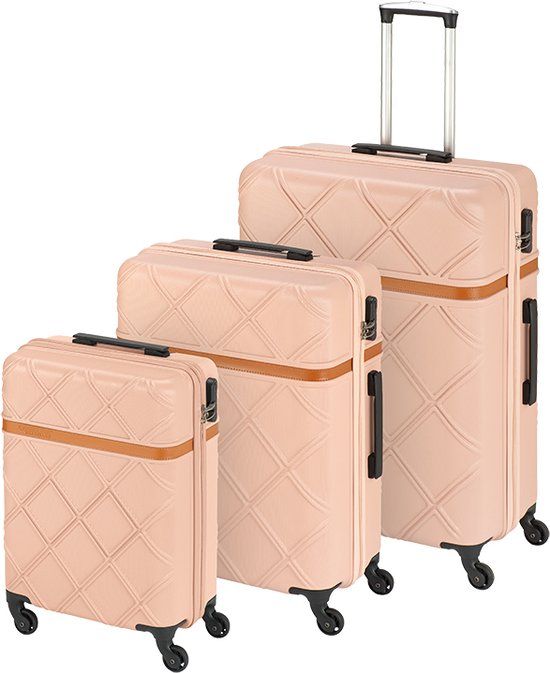 Princess Traveller Whistler Kofferset - Roze - Hardcase - SML