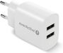 Everactive adaptateur de chargeur mural USB pour téléphone, tablette et smartphone 2x 12W