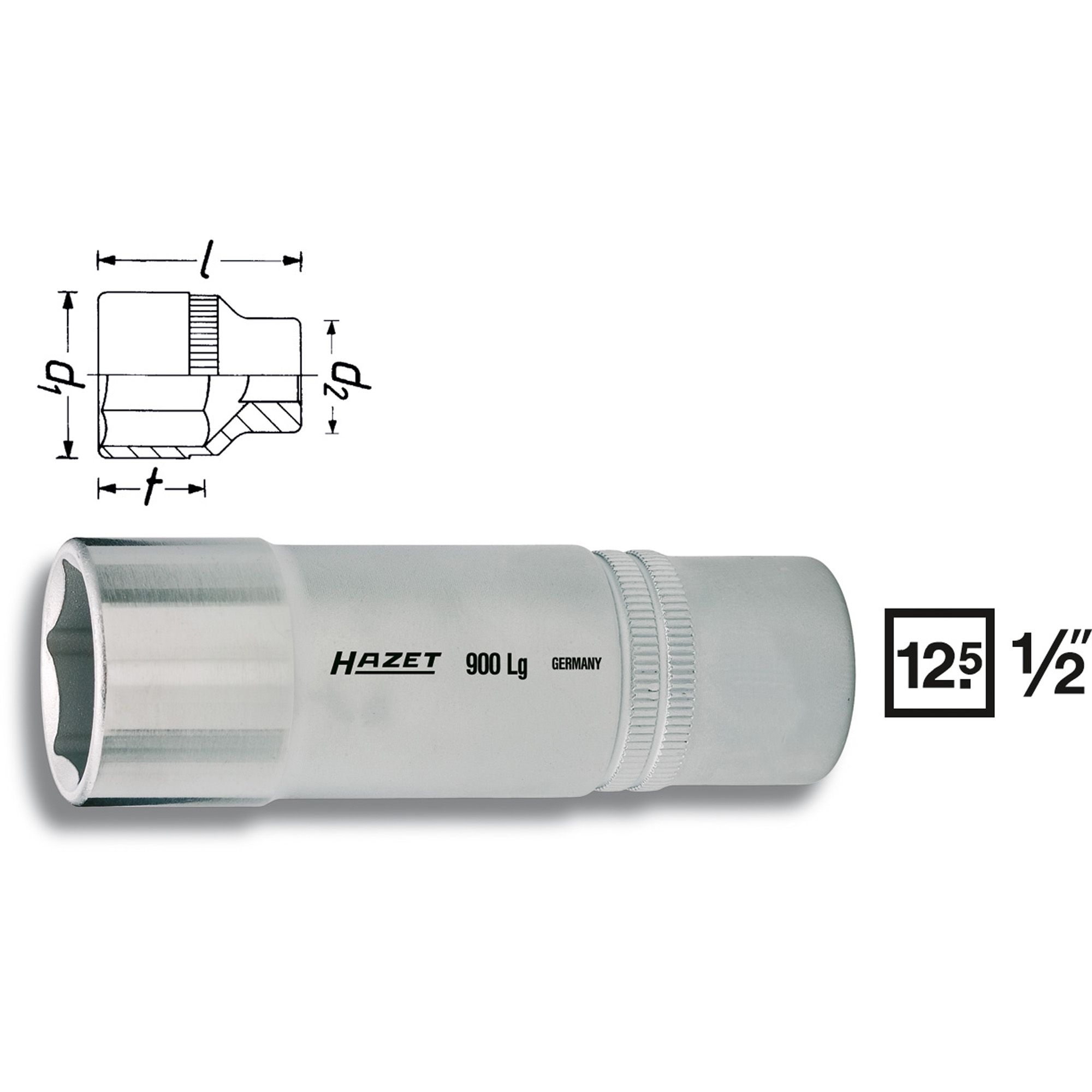 HAZET 900LG-15 - Moerdraaier stuk - Chroom-vanadium staal
