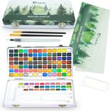 Mikkelhus Aquarelverf Set - Verfset met 120 diverse kleuren aquarelverf - Voor volwassenen
