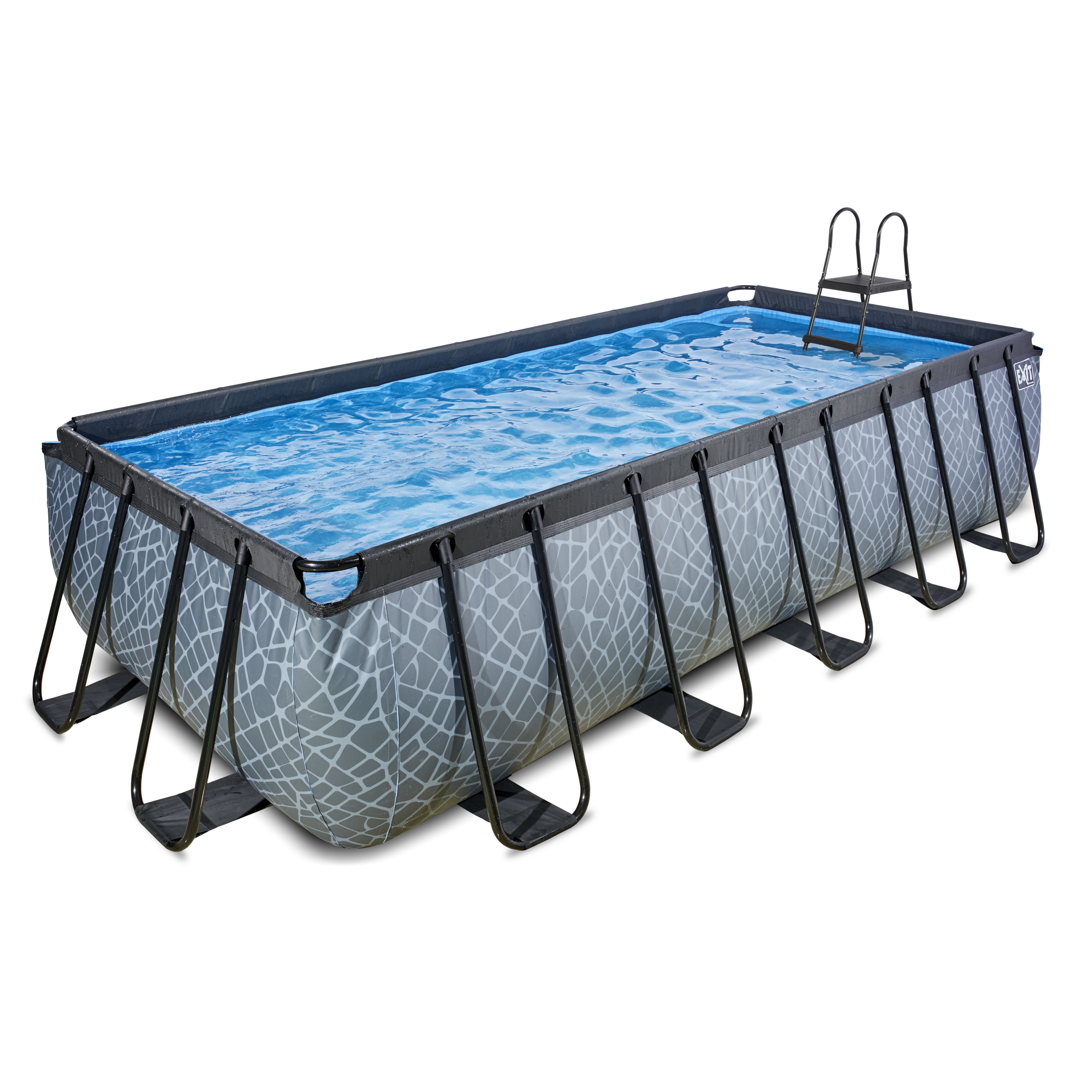 Exit Stone Zwembad - 540x250x122cm - Grijs - Met Filterpomp