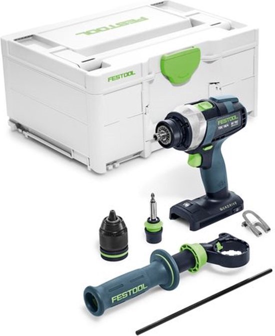 Festool TDC 18/4 I-Basic QUADRIVE 18V Li-Ion accu schroefboormachine body in systainer - 75Nm