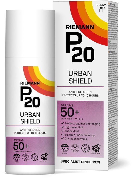 P20 Riemann P20 Urban Shield SPF 50+ Zonnebrandcrème voor het gezicht