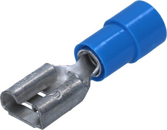 Kalitec FHB638 Flat Connector - 100 Pack - Blue - 6.3x0.8mm - 1.5-2.5mm²