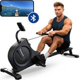 Flowsense Roeimachine - Inklapbaar Roeiapparaat - Geluidsstil - Magnetische Roeitrainer - 16 Weerstandsniveaus - LCD Monitor