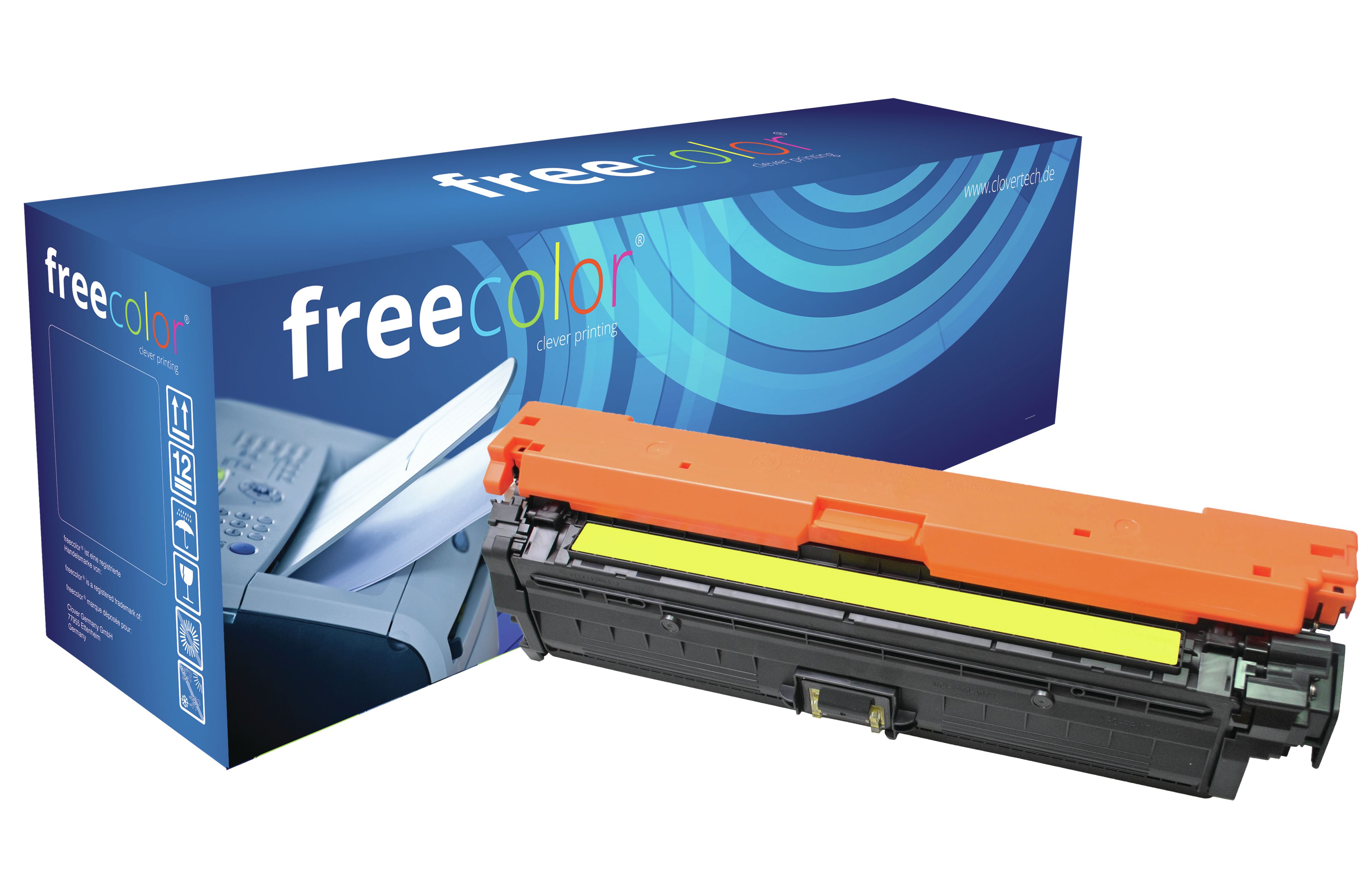 Freecolor 5525Y-FRC Toner Cartridge - Yellow - Compatible with HP Printers