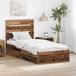 Maison Exclusive - Lit cadre avec tiroirs Bois ancien 90 x 200 cm Matériau dérivé du bois
