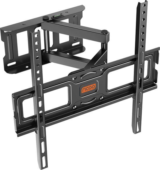 RICOO TV muurbeugel zwenkbaar kantelbaar (S5144) universele televisiehouder voor 30-55 inch (tot 50 kg, Max-VESA 400 x 400) LCD OLED gebogen beeldscherm